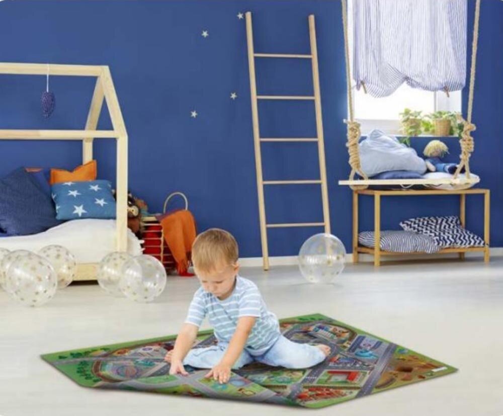 Speelmat Kinderkamer Stad 75 x 112 cm
