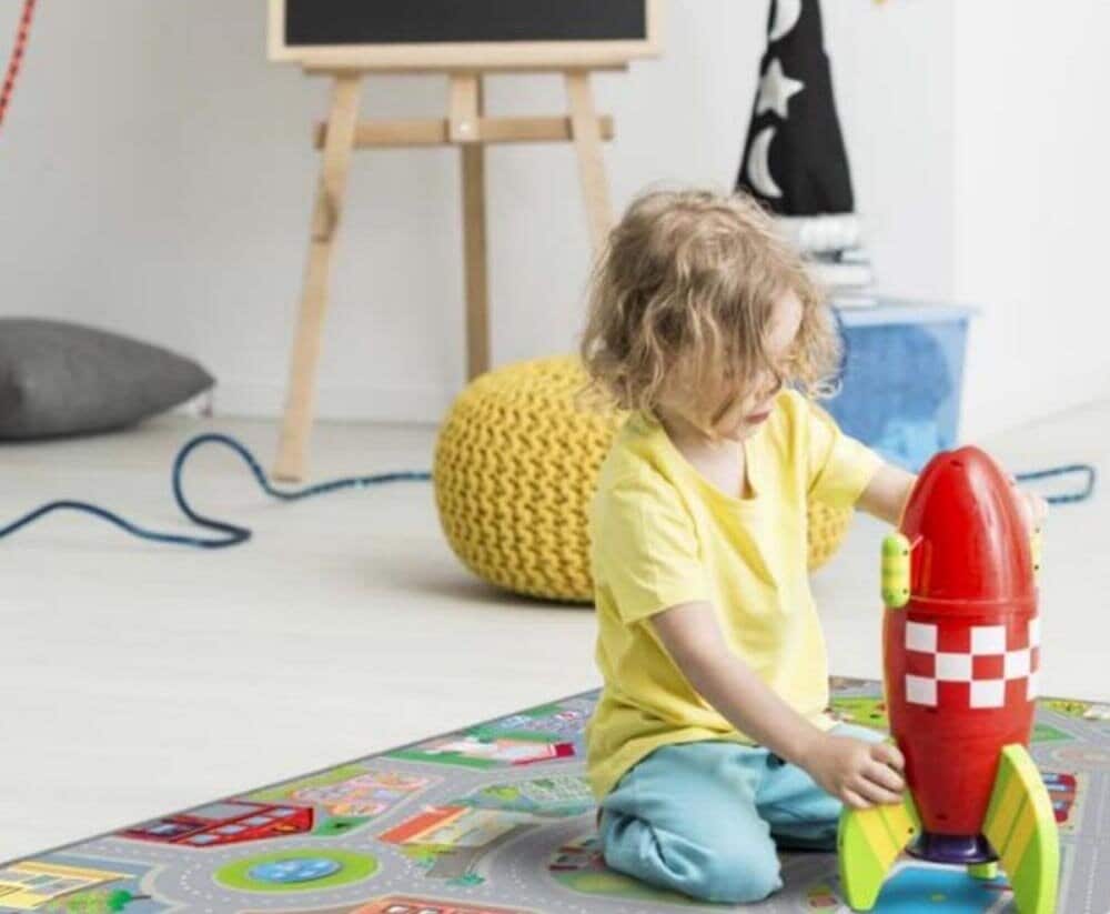 Speelmat Kinderkamer Stad 75 x 112 cm