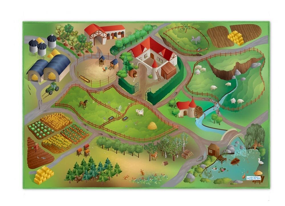 Speelmat Kinderkamer Boerderij 75 x 112 cm
