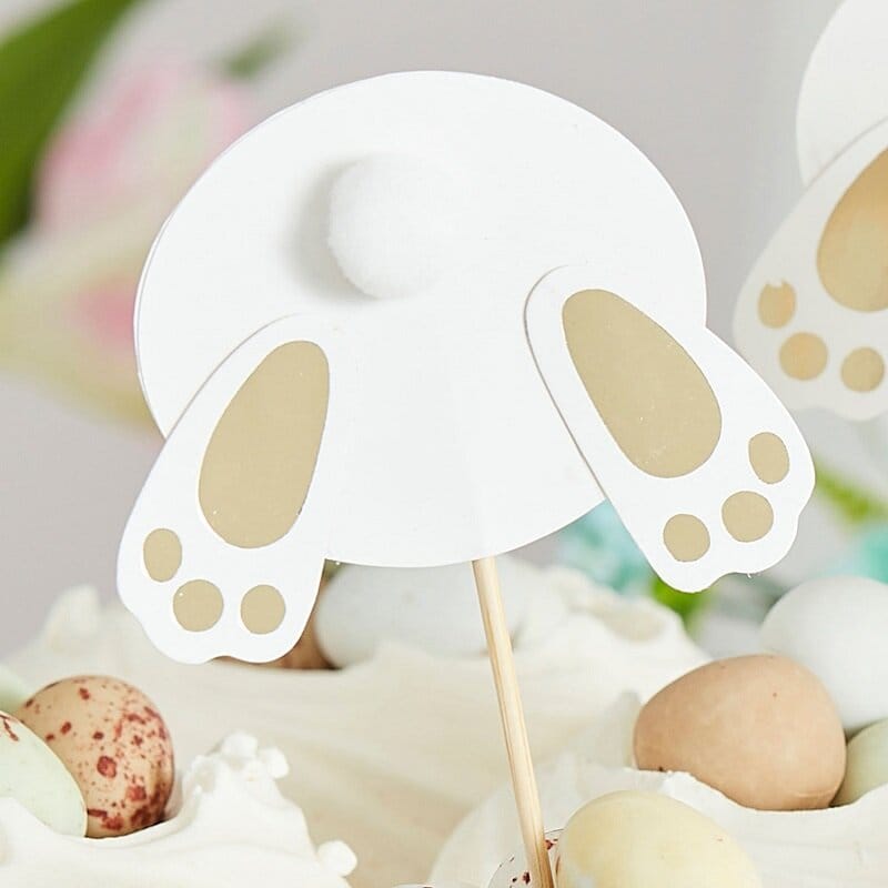 Cake Toppers Konijnenpootjes 6 stuks