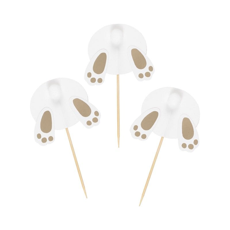Cake Toppers Konijnenpootjes 6 stuks