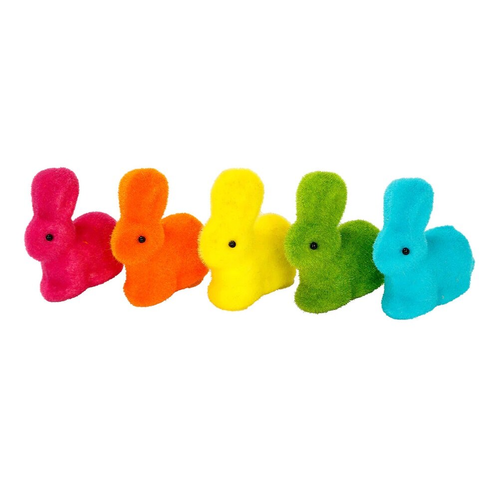 Mini Konijntjes in regenboogkleuren 5-stuks