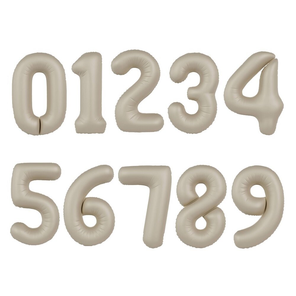 Cijferballonnen Creamy Latte 86 cm