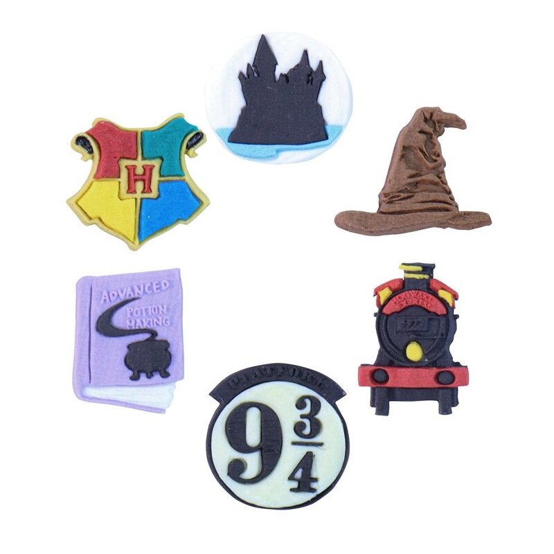 Harry Potter - Suikerdecoraties Hogwarts 6 stuks