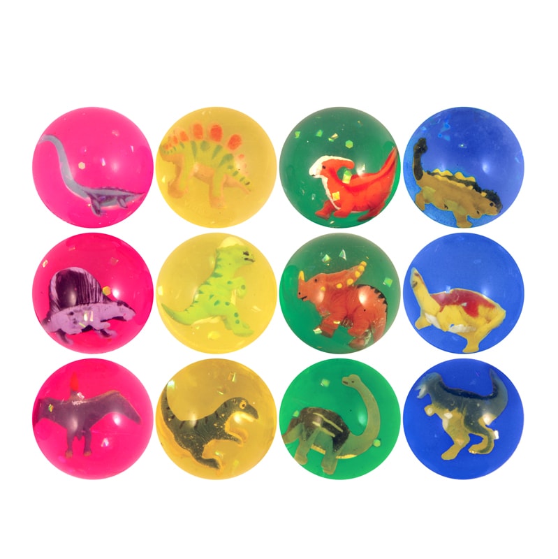 Stuiterbal met dinosaurus 4,3 cm