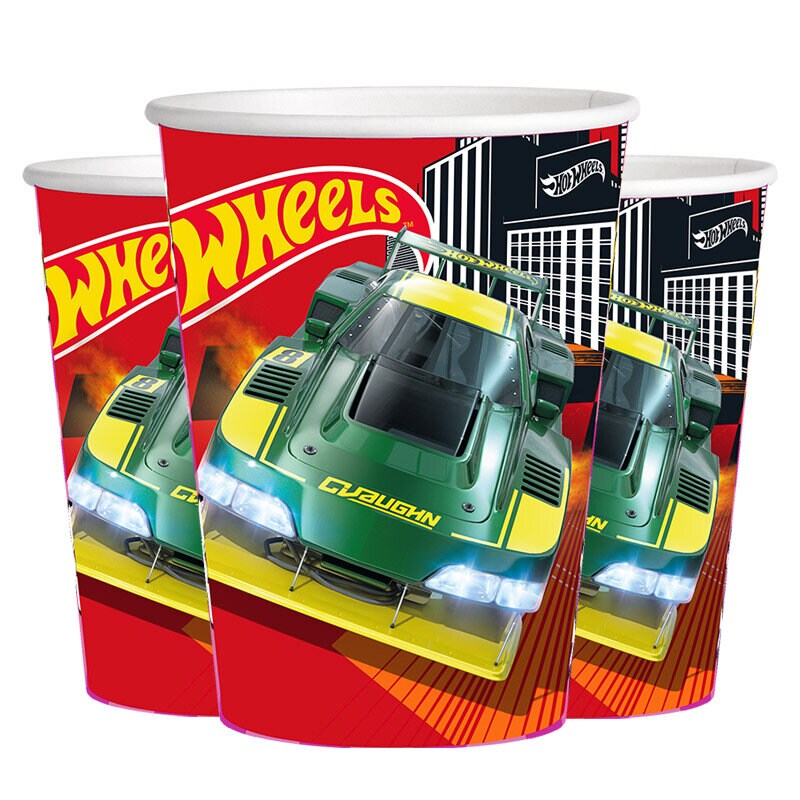 Hot Wheels - Papieren Bekers 8 stuks