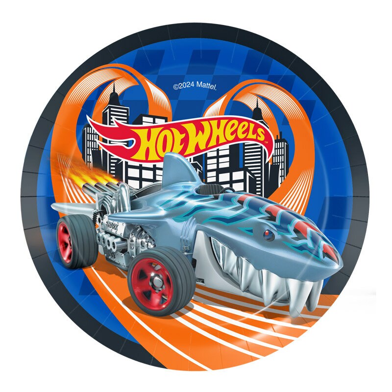 Hot Wheels - Bordjes, 18 cm 8 stuks