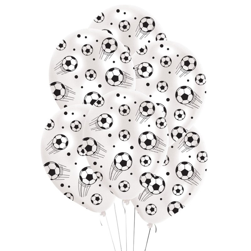 Voetbalthema - Ballonnen 6 stuks