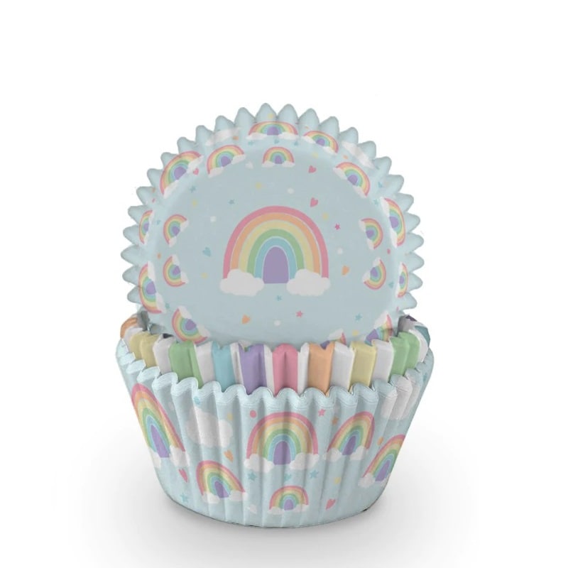 Pastel Rainbow - Muffinvormpjes 75 stuks