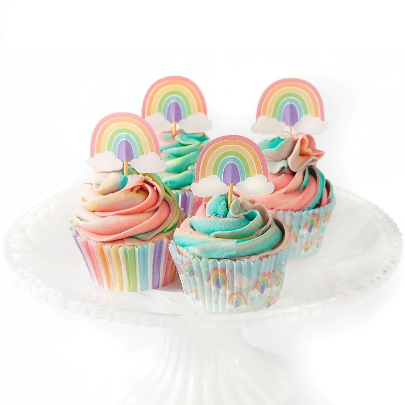 Pastel Rainbow - Muffinvormpjes 75 stuks