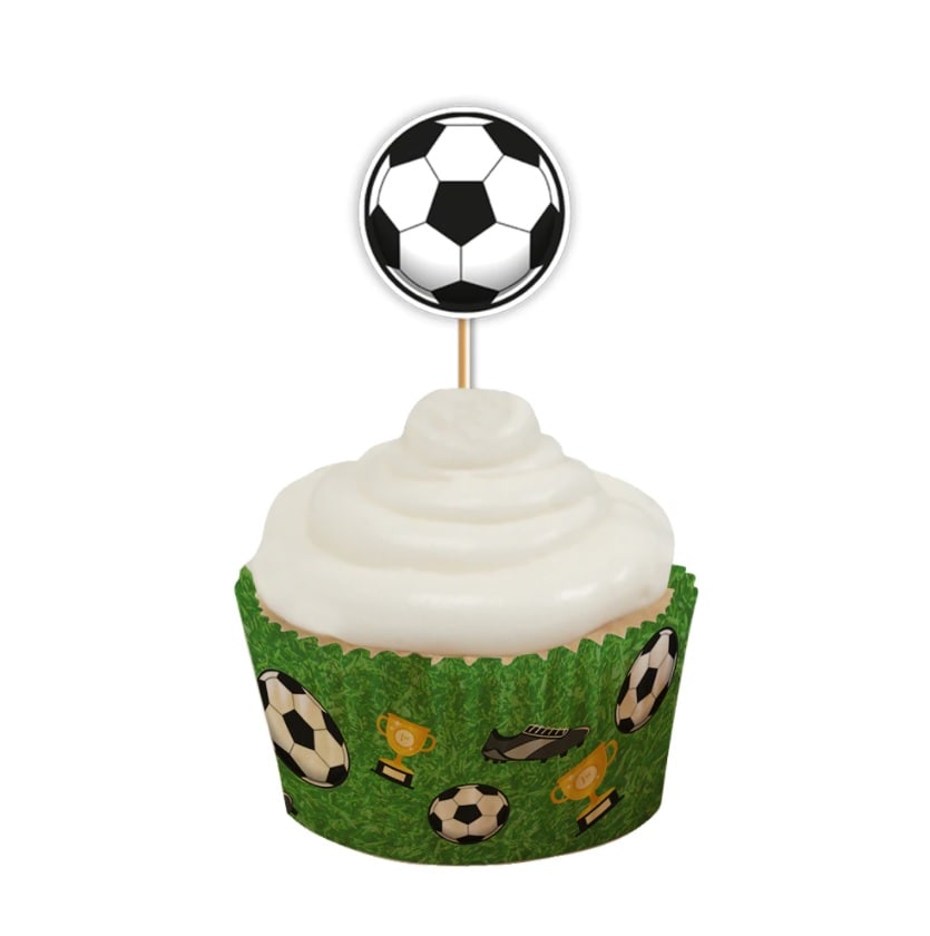 Cake Toppers - Voetballen 12 stuks