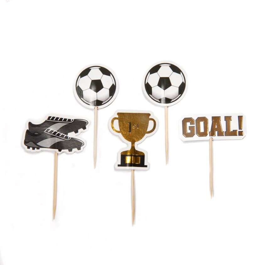 Cake Toppers - Voetballen 12 stuks