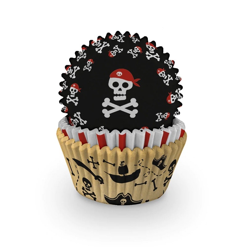 Muffinvormpjes Piratenmotieven 75 stuks