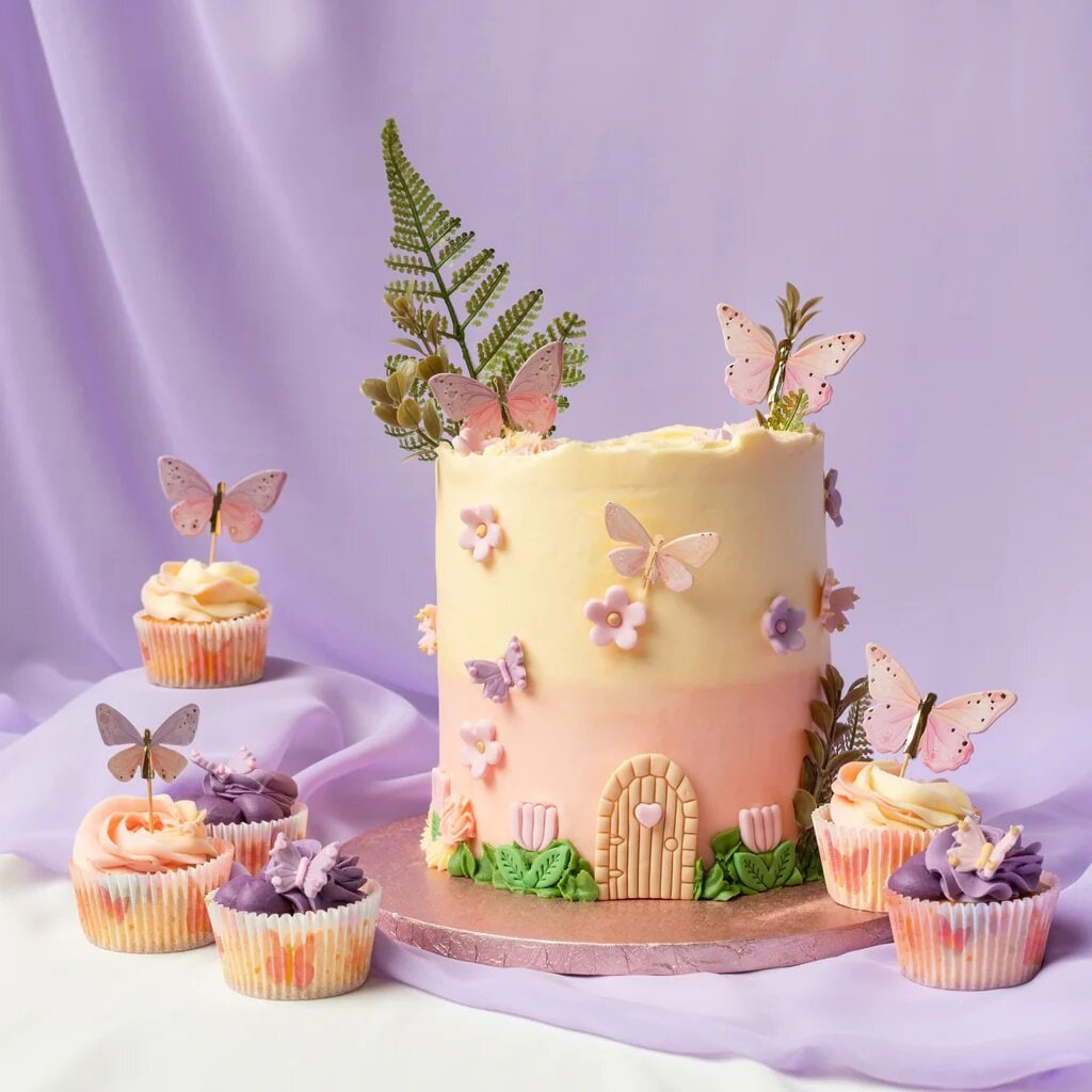 Caketoppers - Vlinders 12 stuks