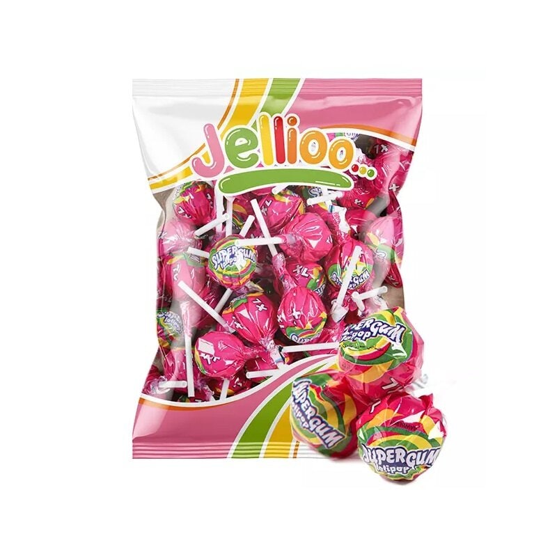 Super Gum Lollipop Aardbei 53 stuks