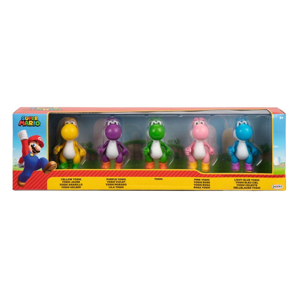 Super Mario Bros - Verzamelfiguren Yoshi 5 stuks