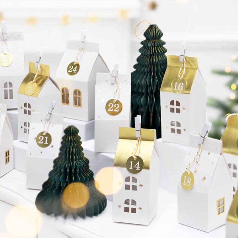 DIY Adventskalender - Witte huizen