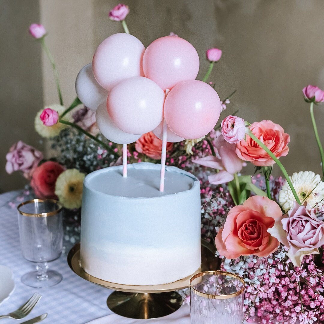 Cake Topper Ballonset Roze