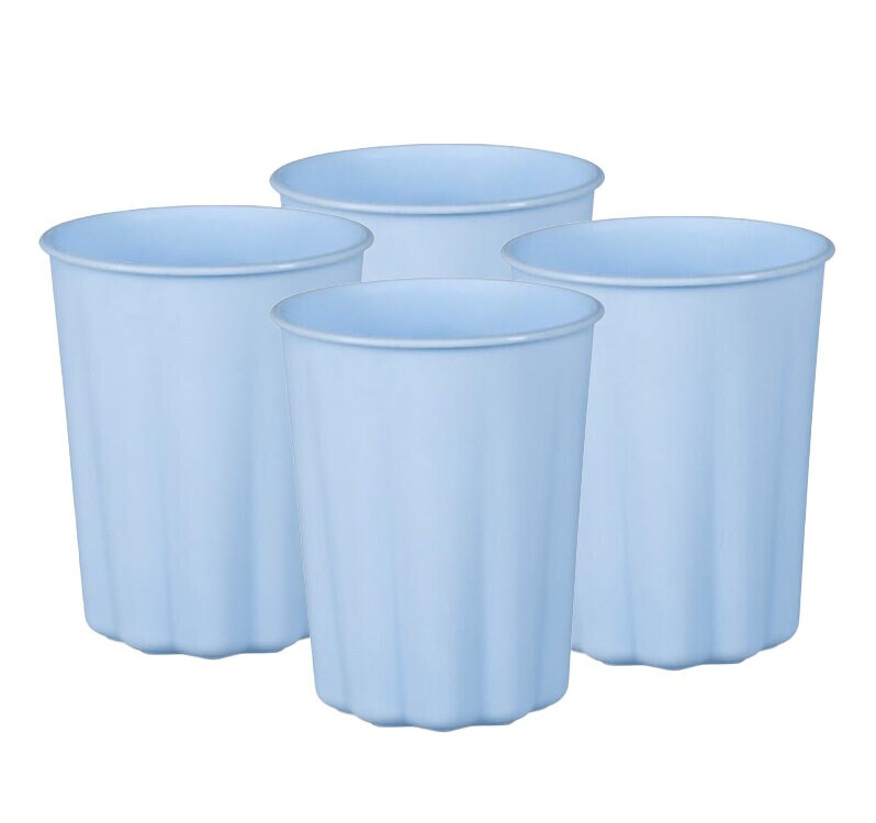 Plastic Bekers, Pastelblauw 220 ml 4 stuks