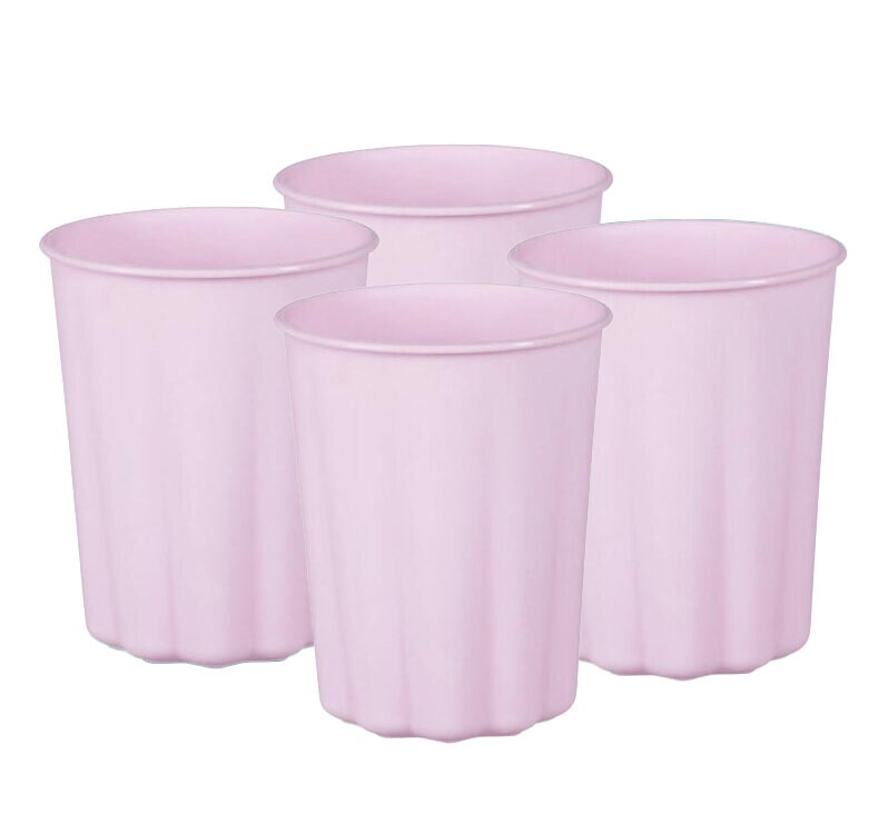 Plastic Bekers, Pastellila 220 ml 4 stuks