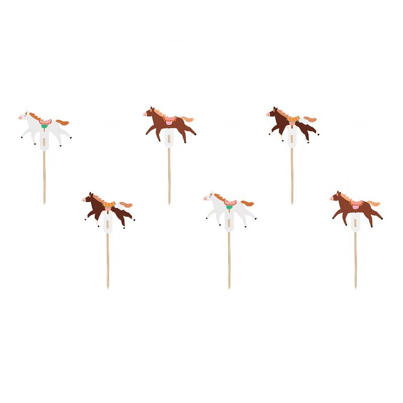 Caketoppers - Paarden 6 stuks