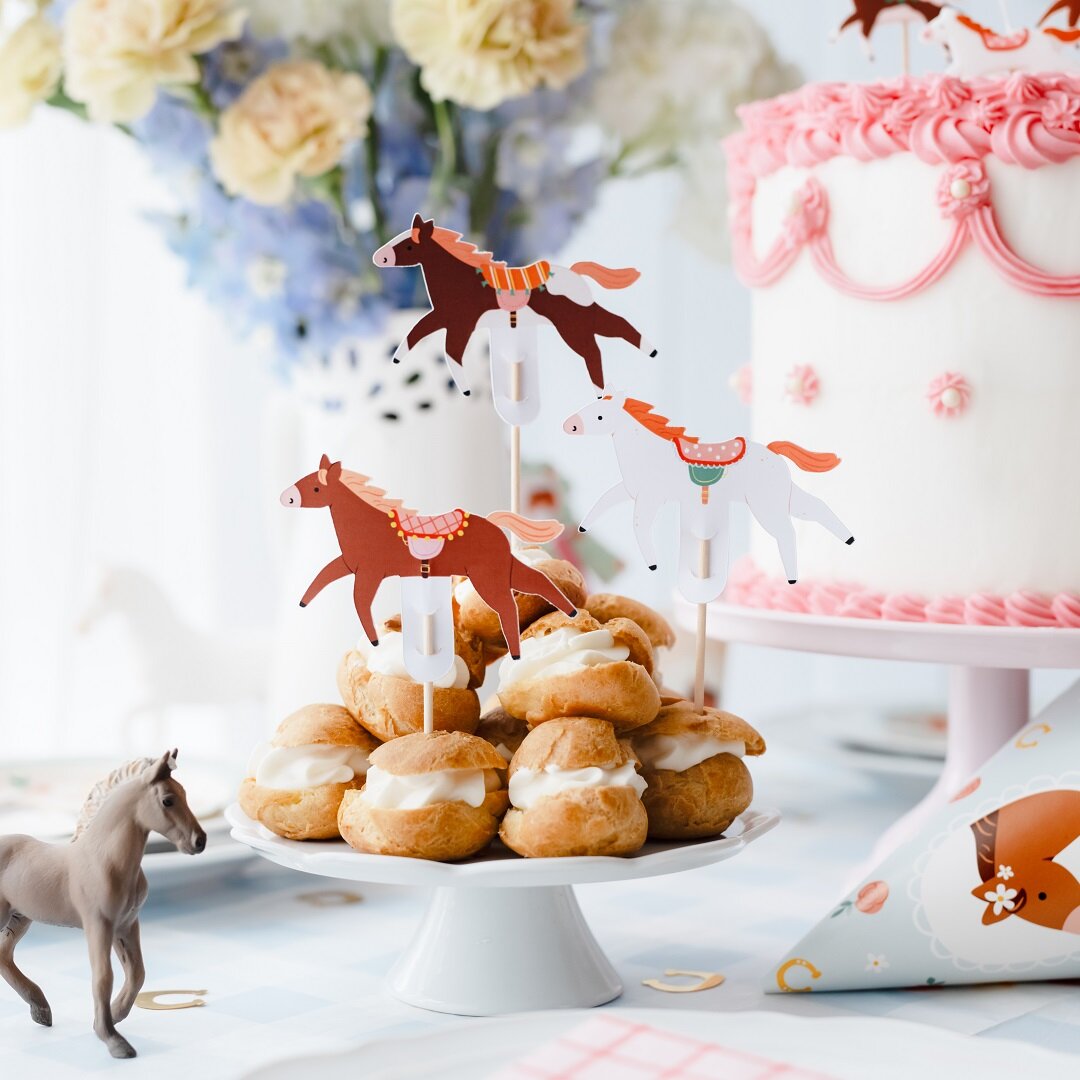 Caketoppers - Paarden 6 stuks