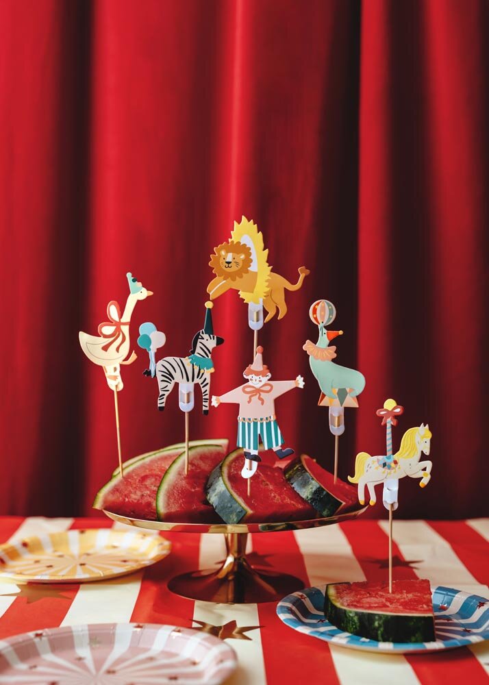 Circus Cupcake Toppers 6 stuks