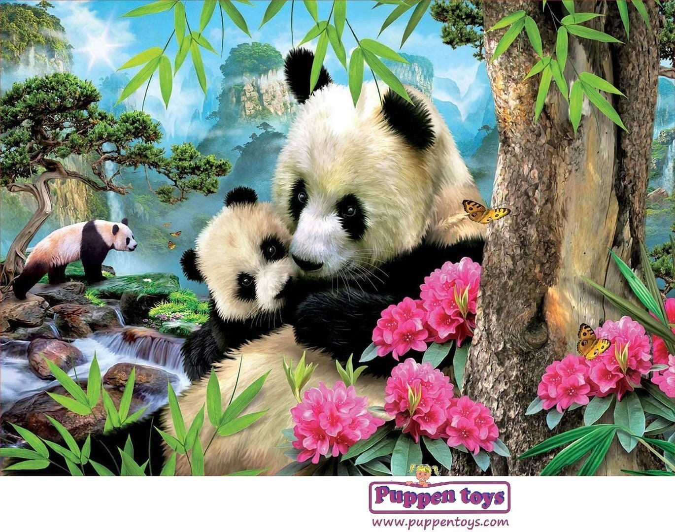 Educa Puzzel - Panda's bij de ochtendzon 1000 stukjes