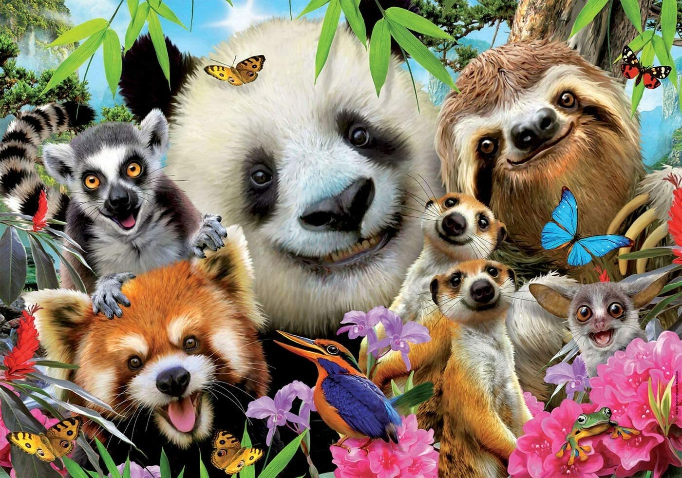 Educa, Puzzel - Panda met vrienden 300 stukjes