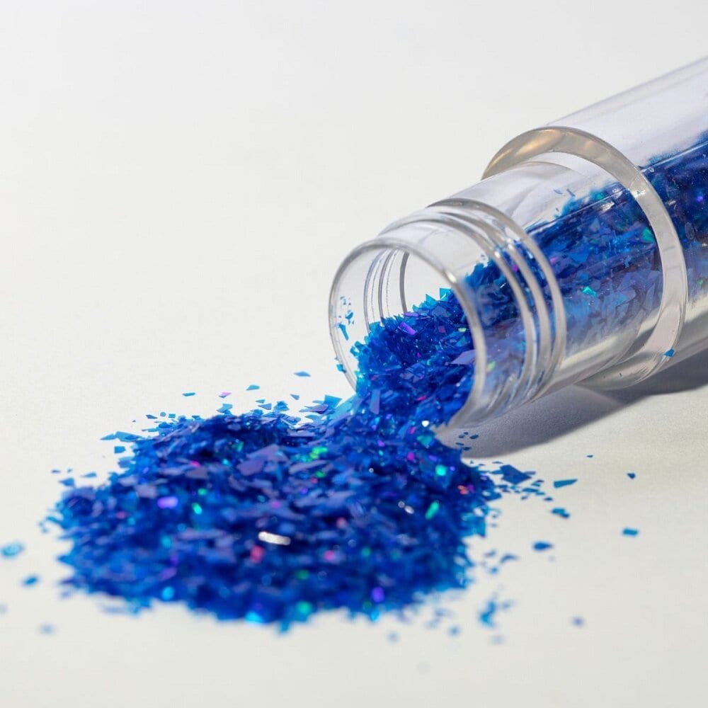 PME Eetbare Glittervlokken, blauw