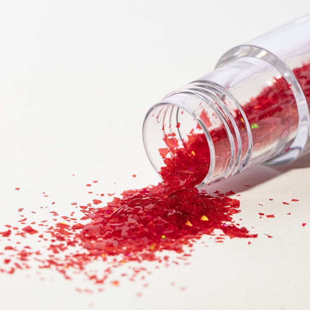 PME Eetbare Glittervlokken, rood