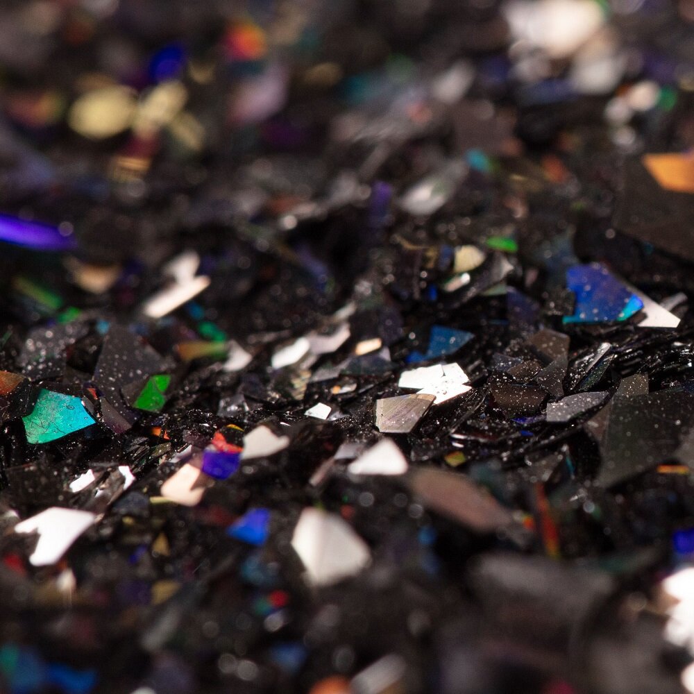 PME Eetbare Glittervlokken, zwart onyx
