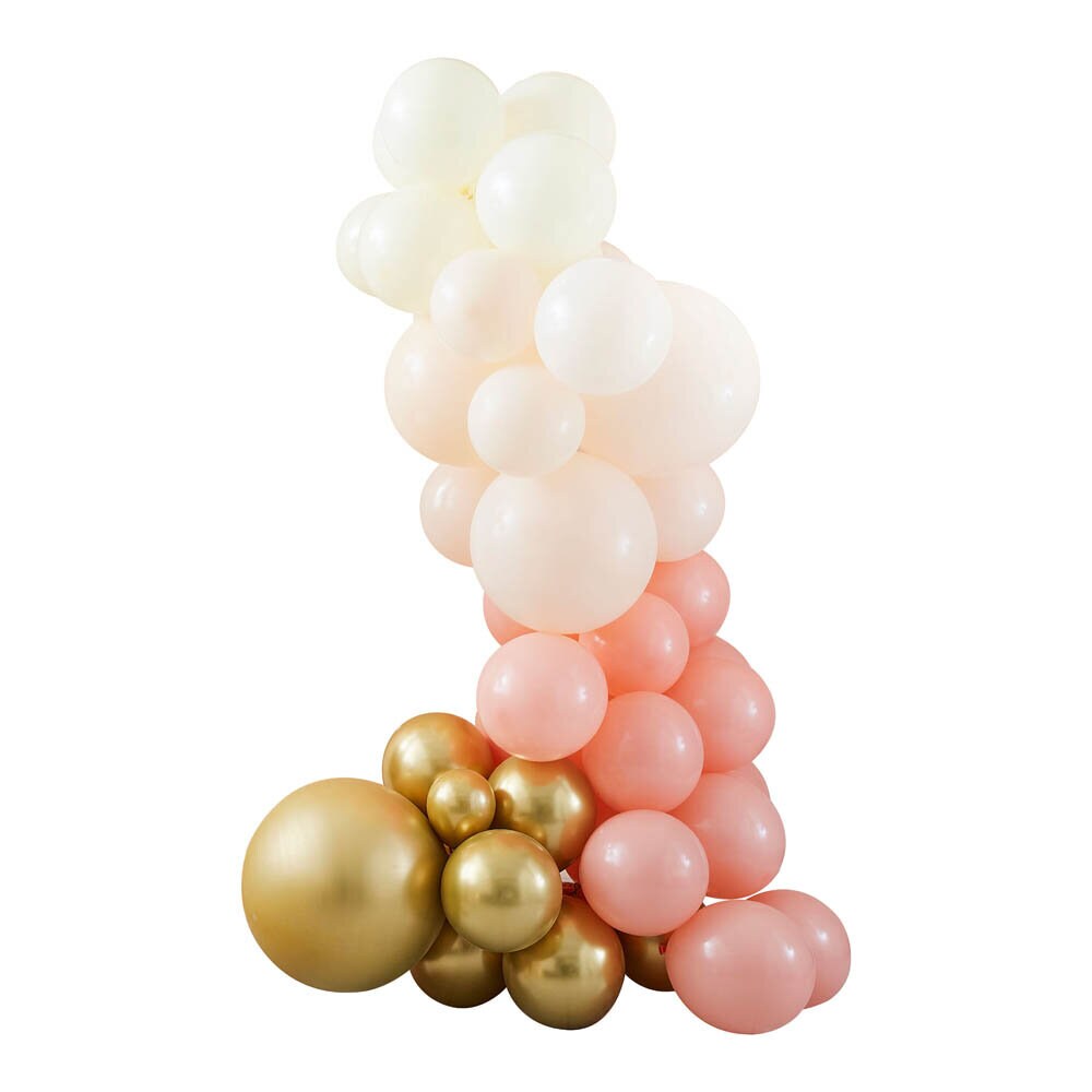 DIY Ballonnenboog - Perzik en Goud