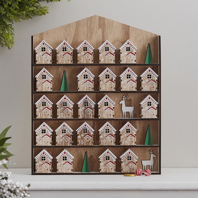 DIY Adventskalender - Kleine houten huisjes