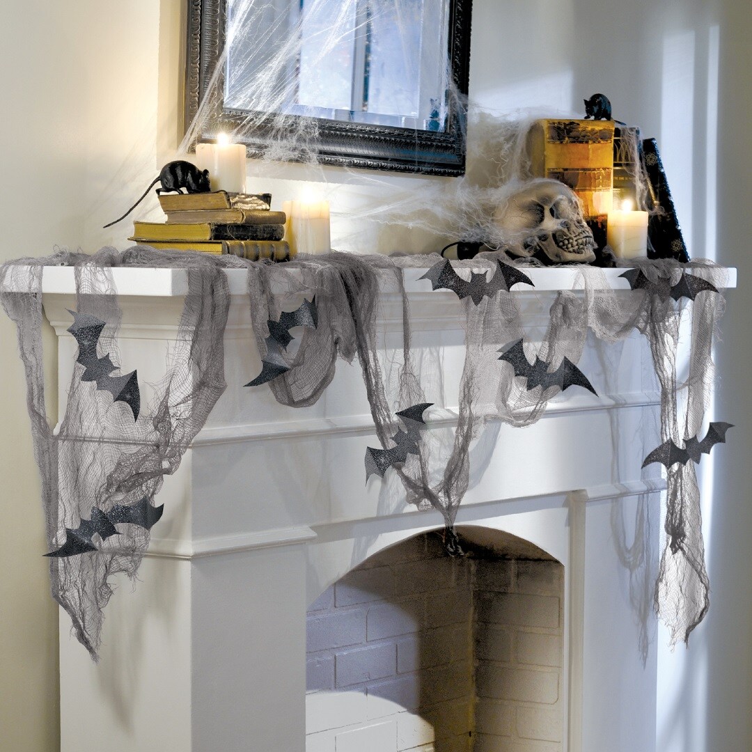 Decoratiestof met vleermuizen