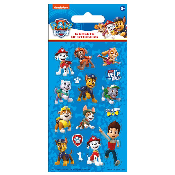 Paw Patrol - Stickers 6 vellen