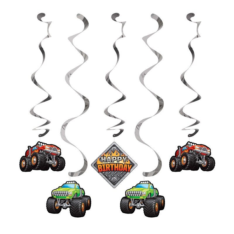 Monster Truck - Hangdecoraties 5 stuks