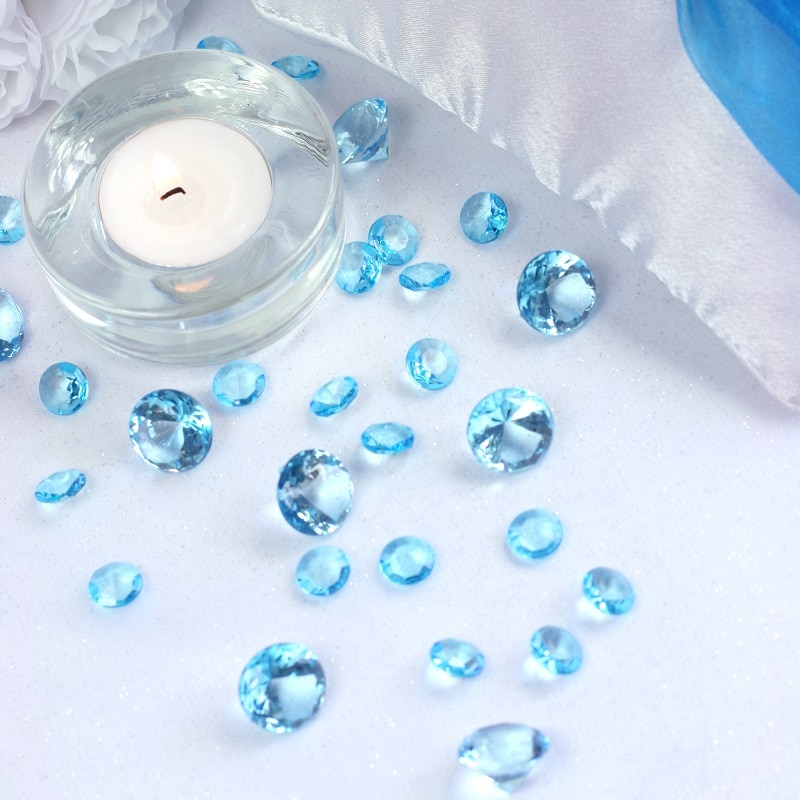 Diamantconfetti - Lichtblauw 100 stuks