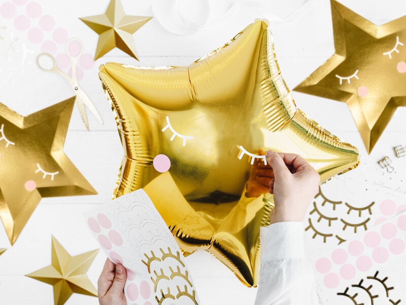 Folieballon Ster - Goud 48 cm