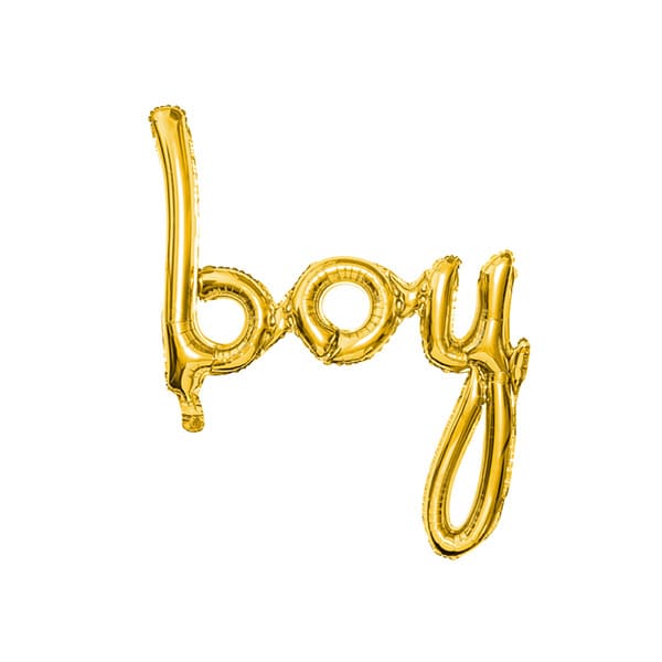 Folieballon Boy in goud 74 cm