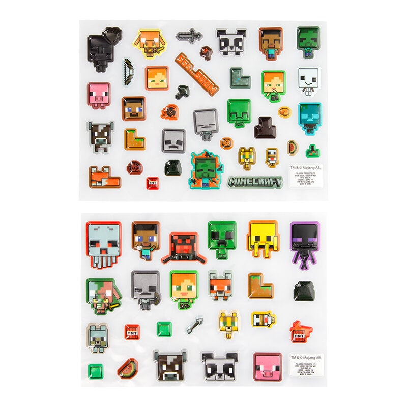 Minecraft - 3D Stickers 60 stuks