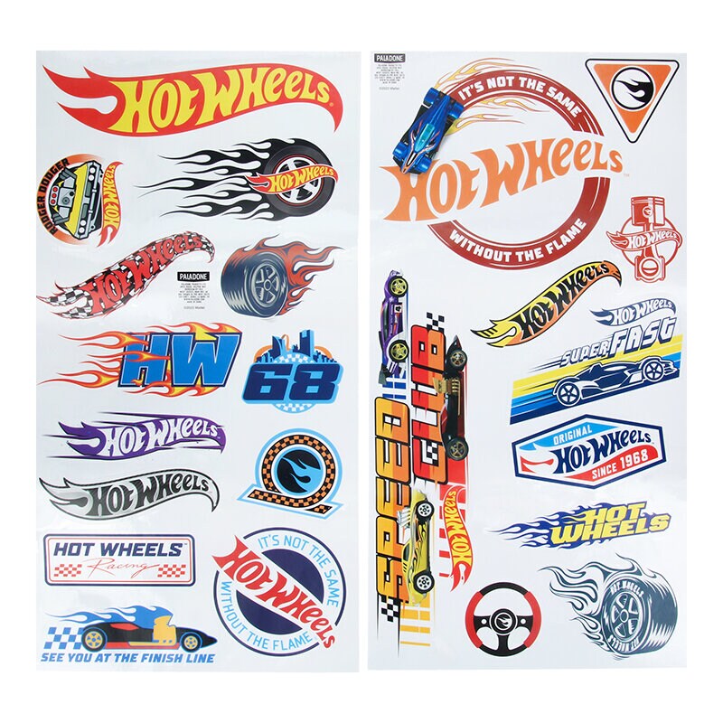 Hot Wheels - Muurstickers 44 stuks