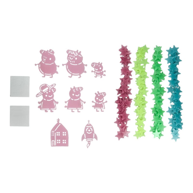 Peppa Pig Muurdecoratie - Gloeien in het donker (208 stuks)