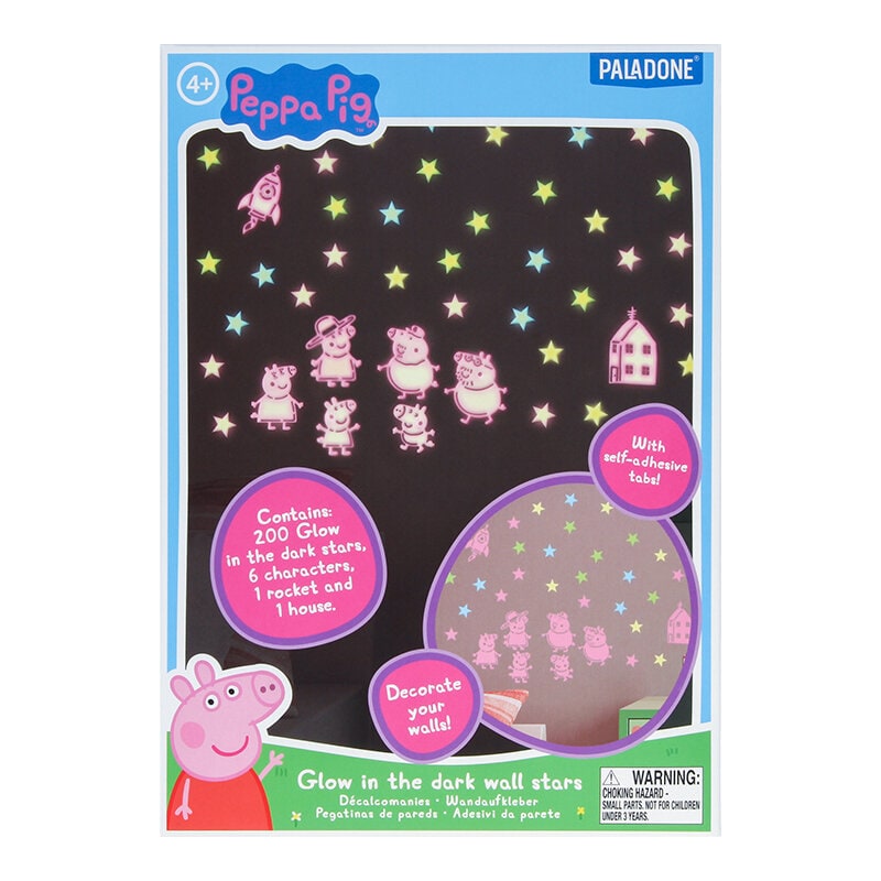 Peppa Pig Muurdecoratie - Gloeien in het donker (208 stuks)