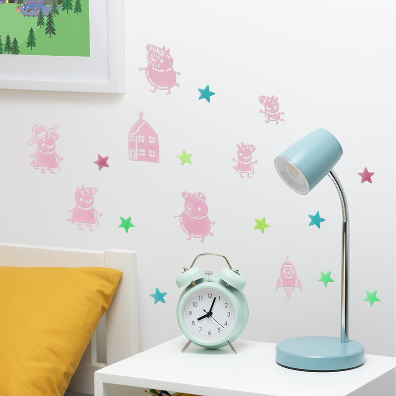 Peppa Pig Muurdecoratie - Gloeien in het donker (208 stuks)