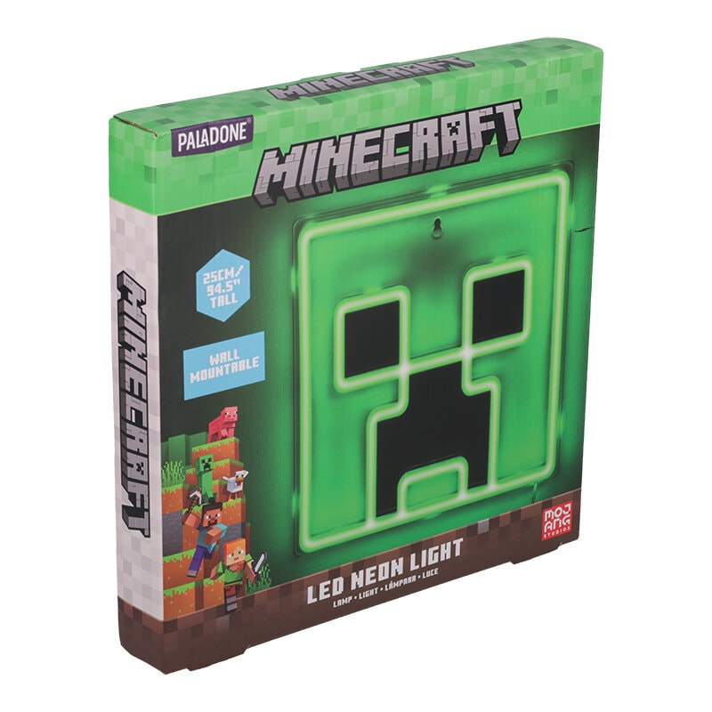 Minecraft Neon LED-wandlamp - Creeper 25 cm