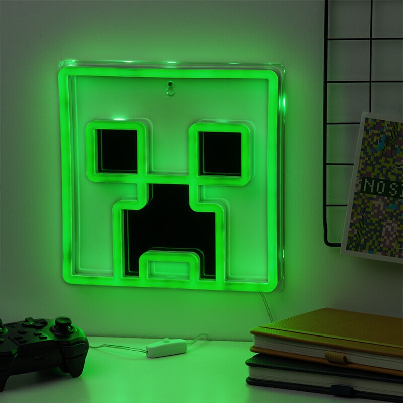 Minecraft Neon LED-wandlamp - Creeper 25 cm