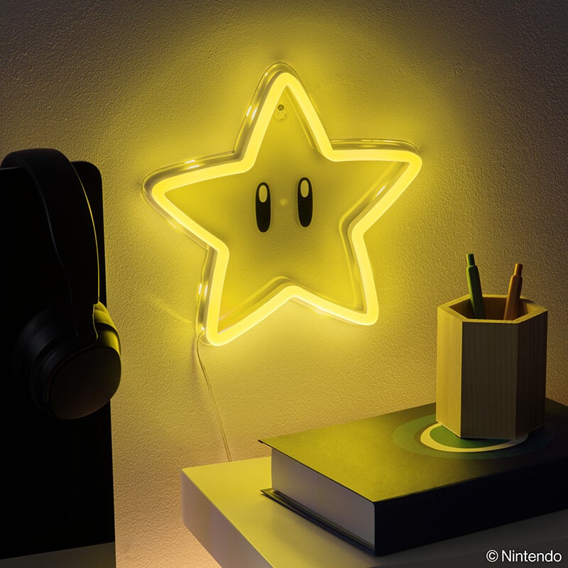 Super Mario LED-Wandlamp Superstar