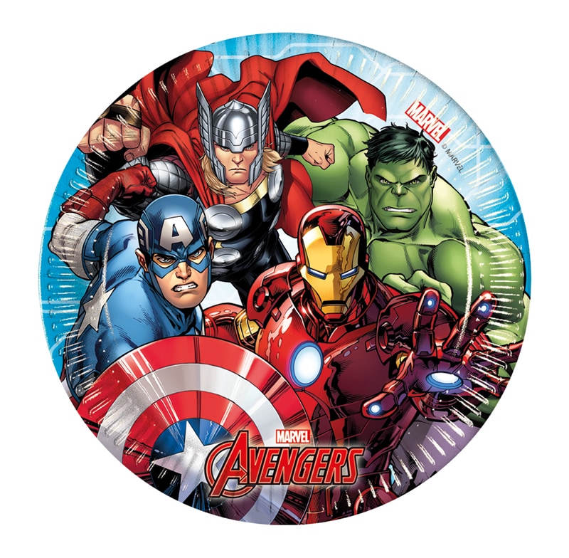 Mighty Avengers - Bordjes, 20 cm 8 stuks