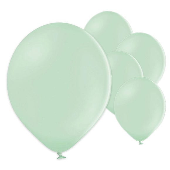 Ballonnen in pistache groen pastelkleur 50 stuks